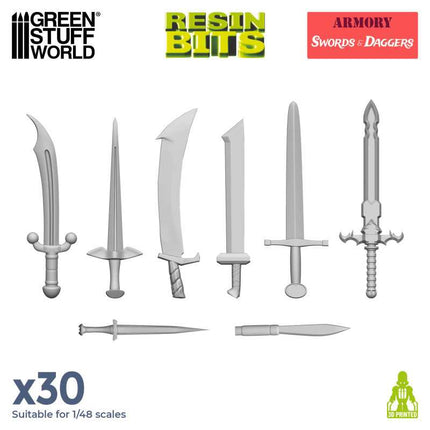 3D print sets Armory Swords & Daggers