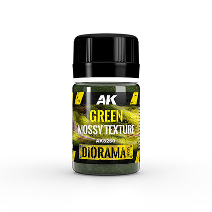 Groene mossy textuur voor tuinontwerp, AK Green Mossy Texture 35ml, ideaal voor landschapsdecoratie en modelbouw.