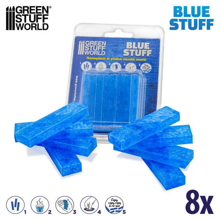 Blue Stuff - herbruikbare mallen maker 8 sticks - Een Kleine Wereld