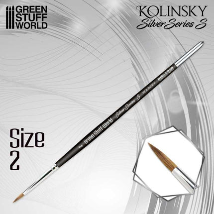 Size 2 Kolinsky Penseel Silver Small (type-S)