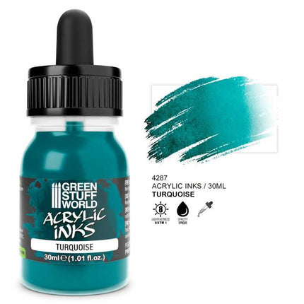 Acrylic Inks Opaque - Turquoise 30ml