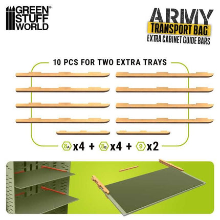 Army Transport Bag - Extra DM Rails (packx2= 10pcs)