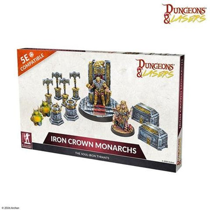 Miniatuur Iron Crown Monarchs van Dungeons & Lasers, gedetailleerde miniature voor bordspellen en verzamelingen