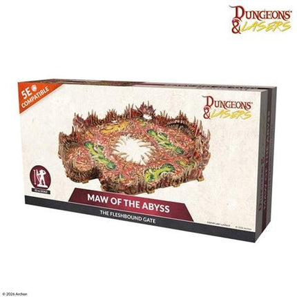 Dungeons&Lasers Maw of the Abyss terrein, gedetailleerde ondergrondse rotsformatie voor tabletop rollenspellen en miniaturen.