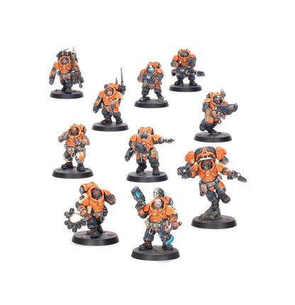 Gedetailleerde afbeelding van 40K Kill Team Heartkyn Salvagers miniatuur set voor bordspellen, gemaakt door Kill Team.