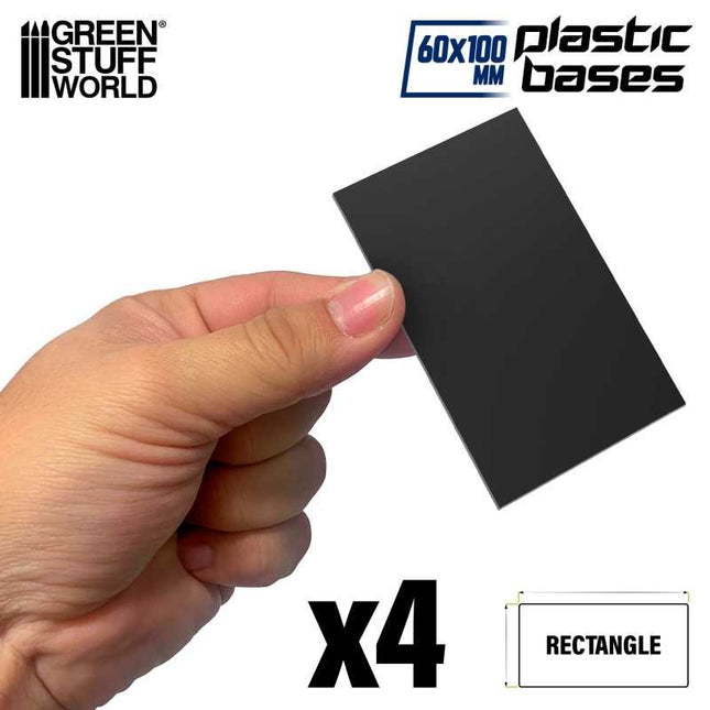 Black Plastic Bases - rectangular 100x60mm