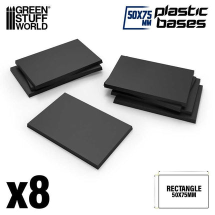 Black Plastic Bases - rectangular 50x75mm
