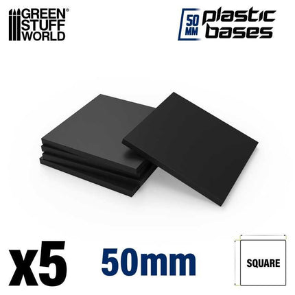 Black Plastic Bases - Square 50mm