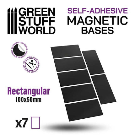 Rectangular Magnetic Sheet (zelfklevend) - 100x50mm