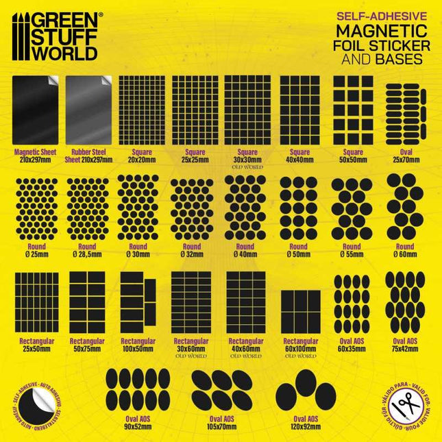Rectangular Magnetic Sheet (zelfklevend) - 50x75mm