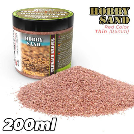 Hobbyzand Fijn Rood 0.5mm (200ml)