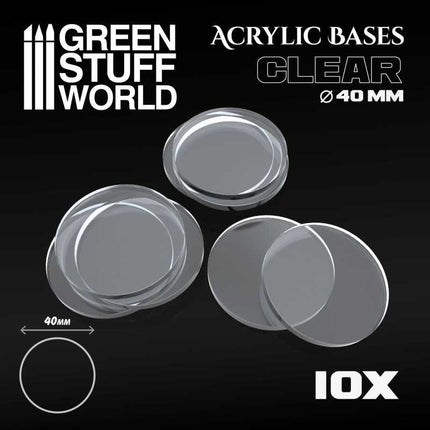 40mm doorzichtige acrylic clear bases (10st)