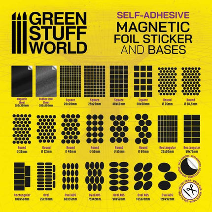 Magneten zelfklevende rond 28,5mm (55st)