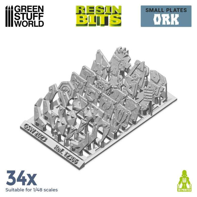 3D print sets Ork plates Small