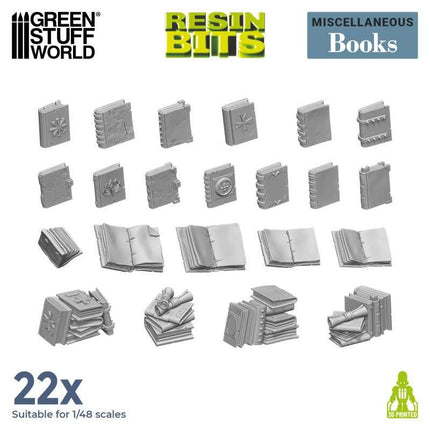 3D Print Set - Resin books