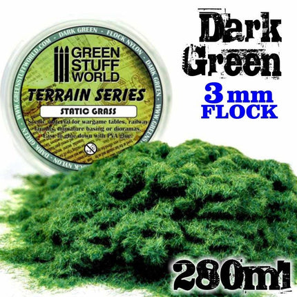 Static grass Donker groen 3mm