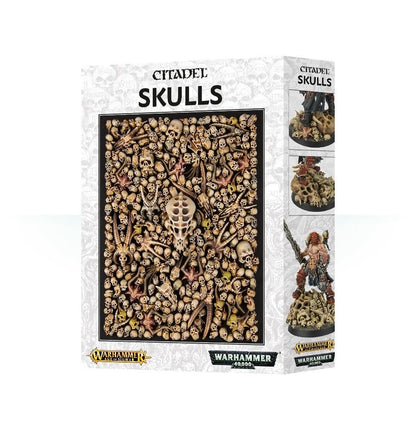 Warhammer Colour Citadel Skulls basising accessoires, gedetailleerde schedels voor miniatuurverf en diorama's.