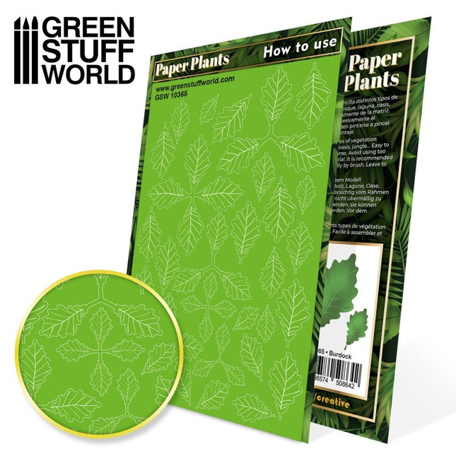 Papieren plant burdock of klit (laser cut)