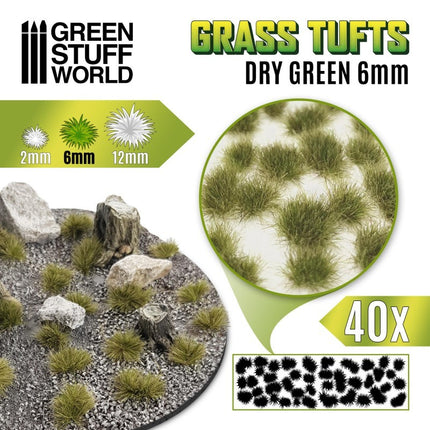 Droog groen tufts - groene struikjes 6mm