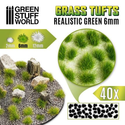 realistisch groen tufts - groene struikjes 6mm