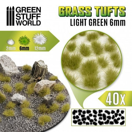 Licht groen tufts - groene struikjes 6mm