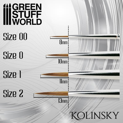 Kolinsky Penseel Silver Series sz 0