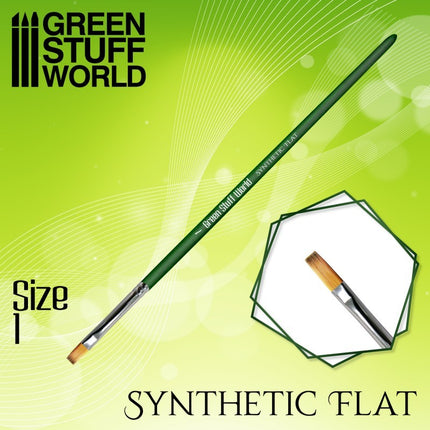 Flat Synthetic Brush Size 1 - Penseel plat mt 1