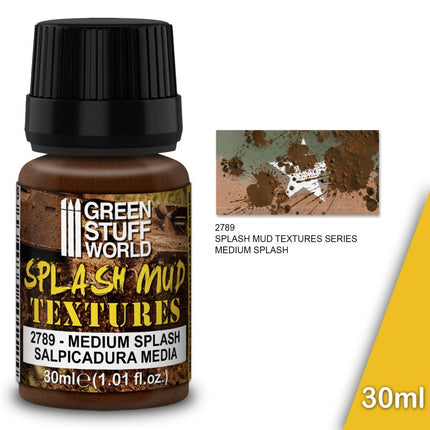 Splash Mud Textures - Medium Brown Splash Mud 30ml