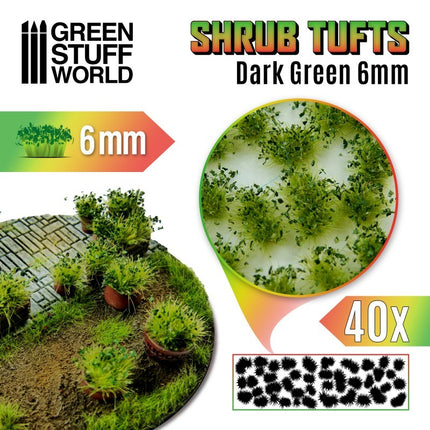 Shrubs tufts - bloemstruik Dark green 6mm