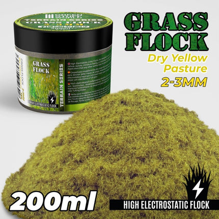 dry yellow pasture Static grass flock 2-3mm 200ml