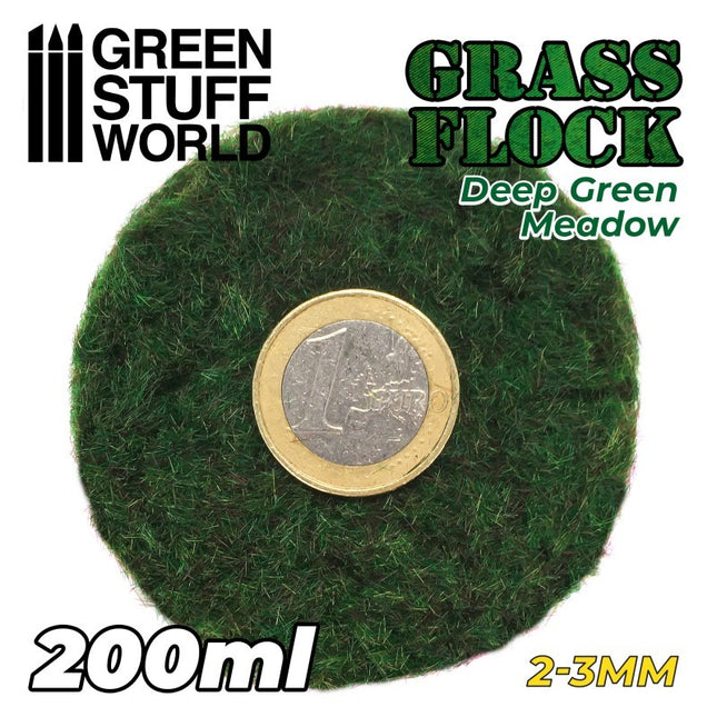 Deep green meadow static grass flock 2-3mm 200ml