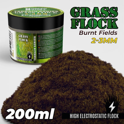 Burnt fields static grass flock 2-3mm 200ml