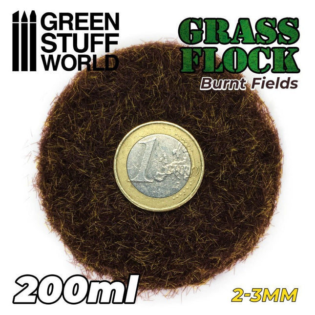 Burnt fields static grass flock 2-3mm 200ml