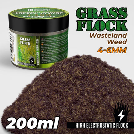 Wasteland weed Static grass flock 4-6mm 200ml