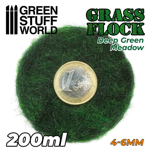 Deep green meadow Static grass flock 4-6mm 200ml