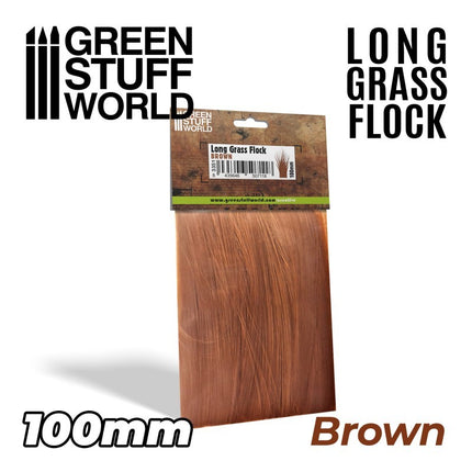 Long Grass Flock 100mm - Light Brown