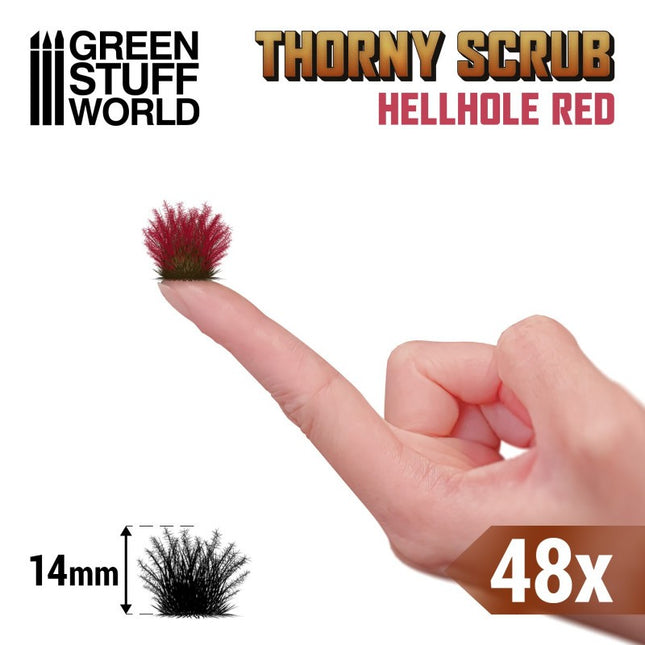 Thorny spikey scrub tufts hellhole red
