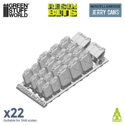 3D Printed Jerry cans 24 stuks (resin)