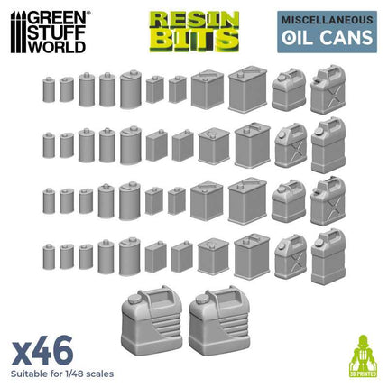 3D Printed Oil Cans (46st)