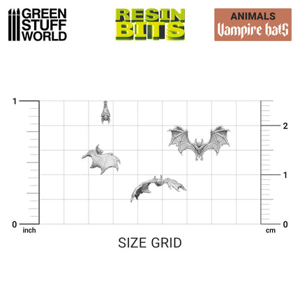 3D-geprinte set van grote vampiervleermuizen van GreenStuffWorld, gedetailleerde modellen voor miniatuurgebruik
