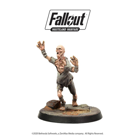 Twaalf Fallout Wasteland Warfare Ghouls miniaturen, gedetailleerd en kleurrijk, geschikt voor bordspellen en verzamelingen