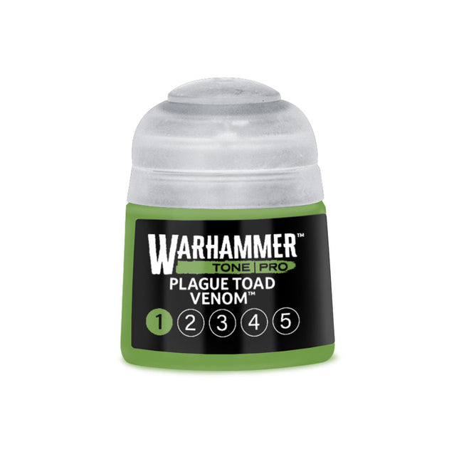 Warhammer Colour Tone Pro Plague Toad Venom verf in 112ml, groene schildersverf voor miniaturen en modelbouw.