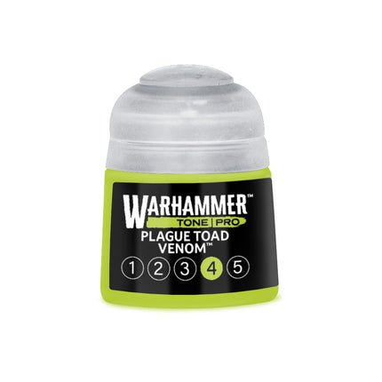 Warhammer Colour Tone Pro Plague Toad Venom verf in 412 ml, groene verf met giftige, slijmerige textuur voor miniaturen.
