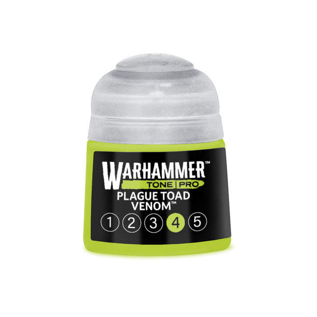 Warhammer Colour Tone Pro Plague Toad Venom verf in 412 ml, groene verf met giftige, slijmerige textuur voor miniaturen.