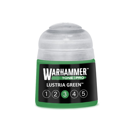 Groene verfpot van 312 ml voor Warhammer Colour Tone Pro Lustria Green, verf voor miniaturen en modellen
