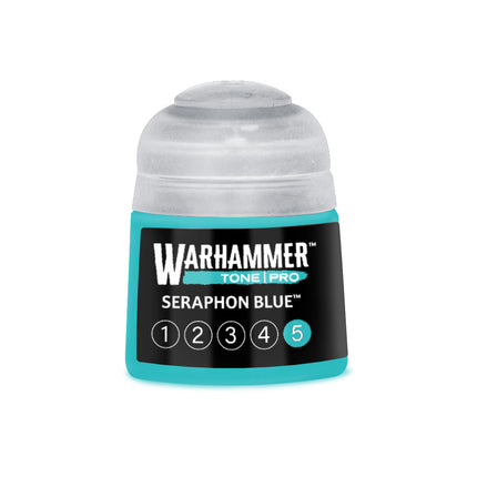 Warhammer Colour Tone Pro Seraphon Blue verf in 512 ml fles, glanzende blauwe kleur voor miniatures en modellen