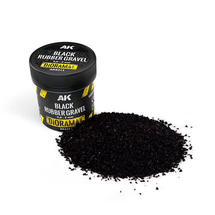 AK Black Rubber Gravel 0,8-2mm