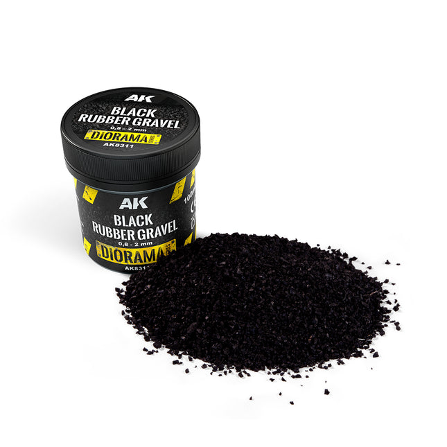 AK Black Rubber Gravel 0,8-2mm