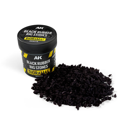 AK Black Rubber Big Stones 100ml