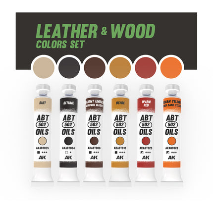 Leather & Wood Colors Set ABT 502 Oils
